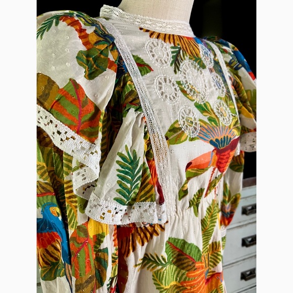 Farm Rio Forest Birds Mini Dress XS - Picture 4 of 13